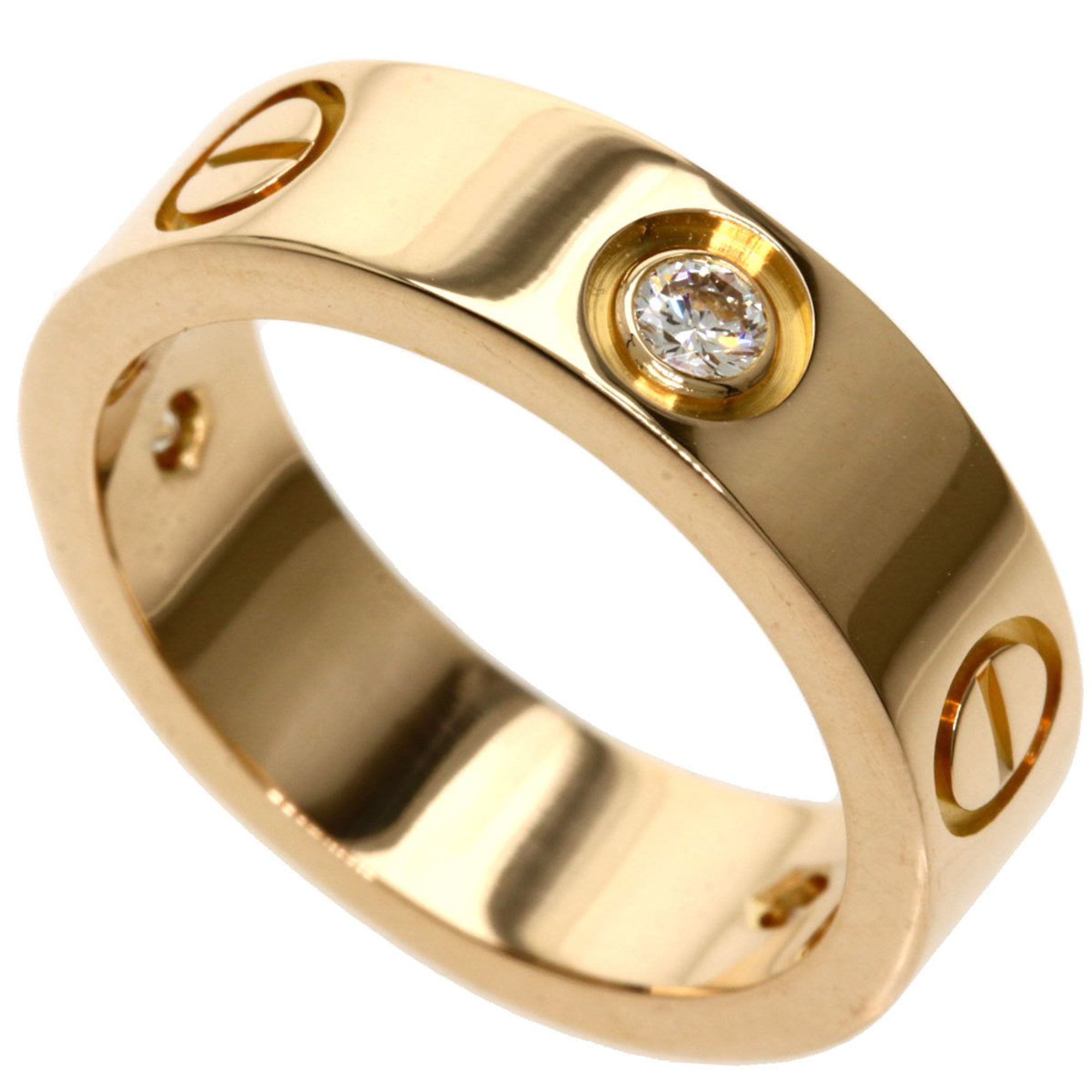 Pre Owned Cartier Love Ring with Half Diamond Accent Singapore Ubuy