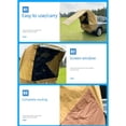 thumbnail image 4 of 2X LADUTA Car Trunk Tent Sunshade Rainproof Tailgate Shade Awning Tent Brown, 4 of 10