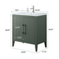 thumbnail image 6 of Vanity Art 30” Single Sink Bathroom Vanity Cabinet with Ceramic Countertop, 6 of 9