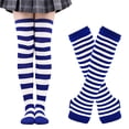thumbnail image 3 of yunLCZ Thigh High Stockings for Women Stockings Striped Women's High Gloves Socks Halloween Socks Socks Silicone Band Thigh High Stockings, 3 of 3