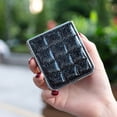 thumbnail image 5 of ELEHOLD Full Body Case for Samsung Galaxy Z Flip 6, Trellis Design Bling Sparkly Shockproof Leather Case for Women Men,Black, 5 of 6