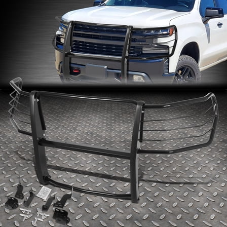 For 19-20 Silverado 1500 Black Coated Mild Steel Front Bumper Brush Grille Guard