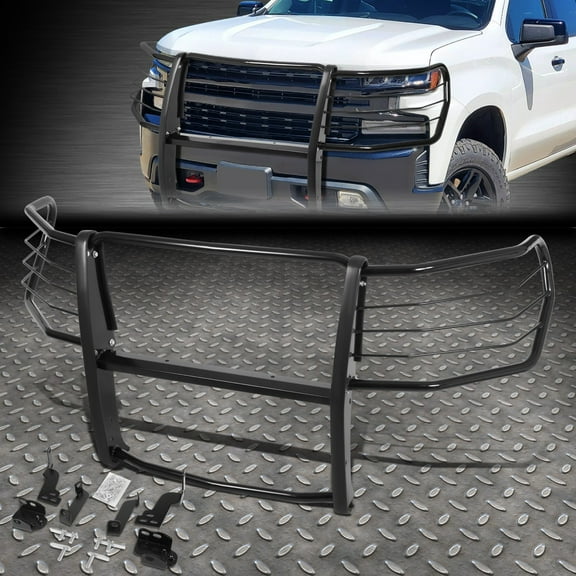 For 19-20 Silverado 1500 Black Coated Mild Steel Front Bumper Brush Grille Guard