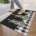 thumbnail image 2 of Christmas Doormat Buffalo Plaid Christmas Tree Merry Christmas Floor Mat,Xmas Winter Holiday Non Slip Low-Profile Sink Mat Decorations for Home Kitchen 17x30 Inches, 2 of 7