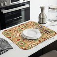 thumbnail image 3 of Pioneer Flower Floral Print Pattern Kitchen Dish Drying Mat 1 Pack, Ultra Absorbent Microfiber Drainer Mat, 16"x18", 3 of 6