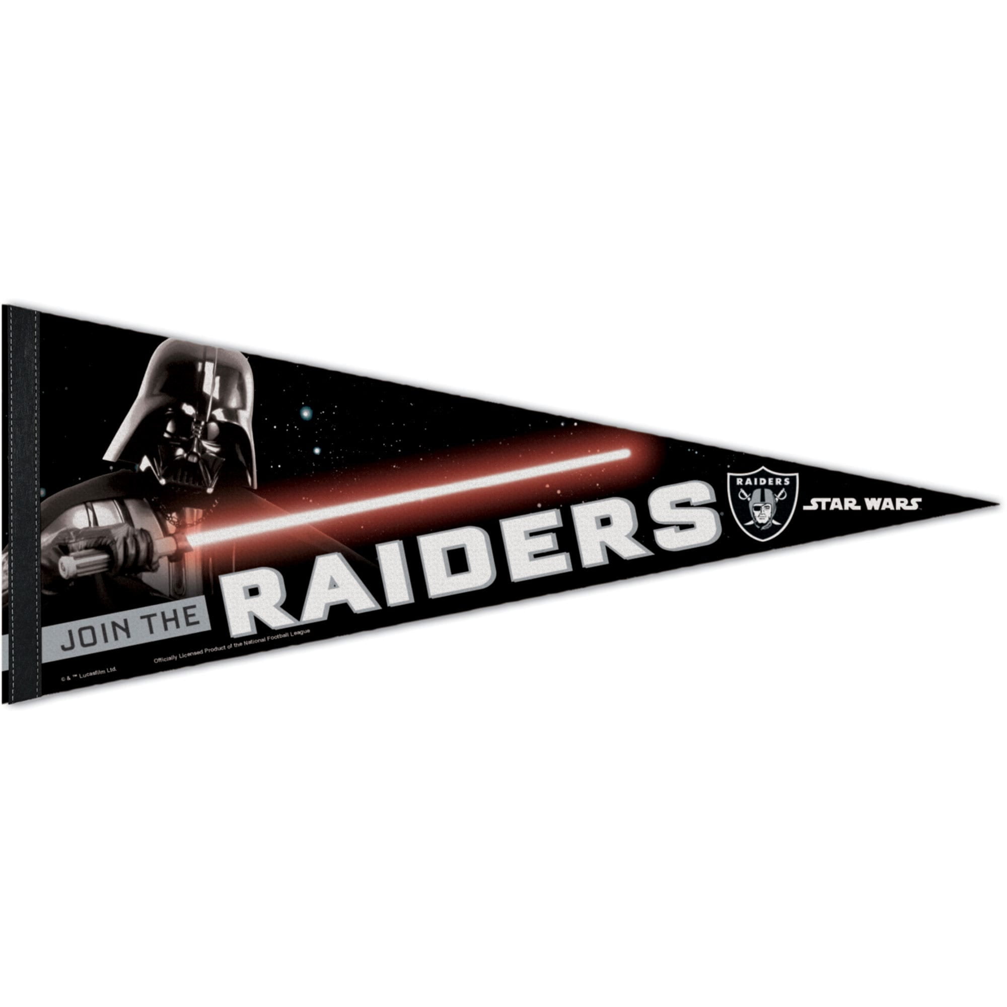 OAKLAND RAIDERS DARTH VADER JOIN THE RAIDERS  ROLL UP PENNANT 12"x30" WINCRAFT 
