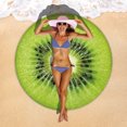 thumbnail image 5 of Toalla de Playa Fruta Redonda Azul Claro Toalla de Baño Manta de Playa a Prueba de Arena Toalla de Viaje Multifuncional Piscina Camping Yoga Fitness Toalla Deportiva, 5 of 5