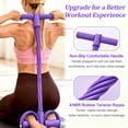 thumbnail image 3 of BYXAS 4 Tube Pedal Resistance Bands, Multi-Functional Sit-Up Pull Rope, 21 Shape Fitness Stretching Trainer for Arms & Leg Workouts, Home Gym Equipment for Beginners, Purple, 3 of 14