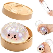 Random Glitter Dumpling Squishy Box Bulk,4Inch Surprise Dumpling Squishy Stress Ball,Squishy Bun,Random 14 Colors Mystery Gift Box for Adult Classroom Prizes Party Favor 1pcs