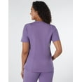thumbnail image 3 of Hanes Comfort Fit Scrubs Women's Rib Back Scrub Top Soft Plum L, 3 of 10