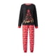thumbnail image 1 of Family Matching Pajamas Sets Black Long Sleeve Christmas Tree Print Tops + Letter Print Pants Autumn Home Sleep Wear Clothes, 1 of 3