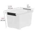 thumbnail image 2 of Uumitty 4-Pack 35 Quart Plastic Storage Bin with Secure Lid and Latching Buckles, Stackable Wheeled Container Box, 2 of 6
