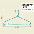 thumbnail image 6 of 10 Packs Plastic Non-Slip Hangers with Pinch Clips, Durable Space Saving Clothes Hangers for Clothing Dark teal, 6 of 6