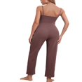 thumbnail image 4 of Women‘s 3 Piece Lounge Set Pajama Set Sweatsuits Open Front Cardigan Tank Tops Wide Legs Pants Outfits, 4 of 5
