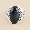 thumbnail image 2 of Black Onyx Ring Sterling Silver Ring Handmade Ring Statement Ring Silver Ring for Men's, 2 of 6