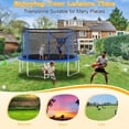 thumbnail image 6 of XMIKA Outdoor Trampoline 14FT, Trampolines with Safety Enclosure Net for Kids, Backyard Recreational Trampoline with Basketball Hoop, Ladder, Heavy-Duty Round Trampoline for Adult, 1400LBS Loading, 6 of 9