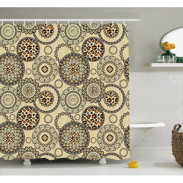 Animal Print Shower Curtain Set by , African Safari Patterns Cheetah