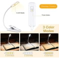 thumbnail image 3 of Reading Lamp Book Clamp, Gritin Book Lamp With 9 Leds, 3 Color Temperature Modes, Stepless Brightness Clamp Lamp, Usb Rechargeable Clamp Light, 360 Fl, 3 of 5