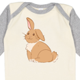 thumbnail image 4 of Inktastic Easter Cute Floppy Ear Brown Bunny Boys or Girls Long Sleeve Baby Bodysuit, 4 of 5