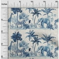 thumbnail image 2 of oneOone Cotton Poplin Medium Blue Fabric Tropical Craft Projects Decor Fabric Printed By The Yard 42 Inch Wide, 2 of 4