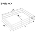 thumbnail image 4 of Mirightone Wood Full Montessori Bed Frame, Full Bed Frame with Rails, Toddler Floor Bed for Kids – White, 4 of 7