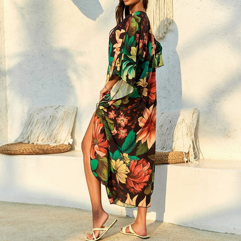 dark green kaftan dress Goddess Kaftan maxi Dress - Green Kaftan maxi dress