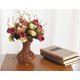 thumbnail image 3 of Nvzi 4 ramos de rosas artificiales. 48 rosas pequeñas, flores de seda de plástico, adecuadas para la decoración de plantas de la mesa de la oficina de Navidad, bodas, hoteles familiares, azul oscuro, 3 of 4