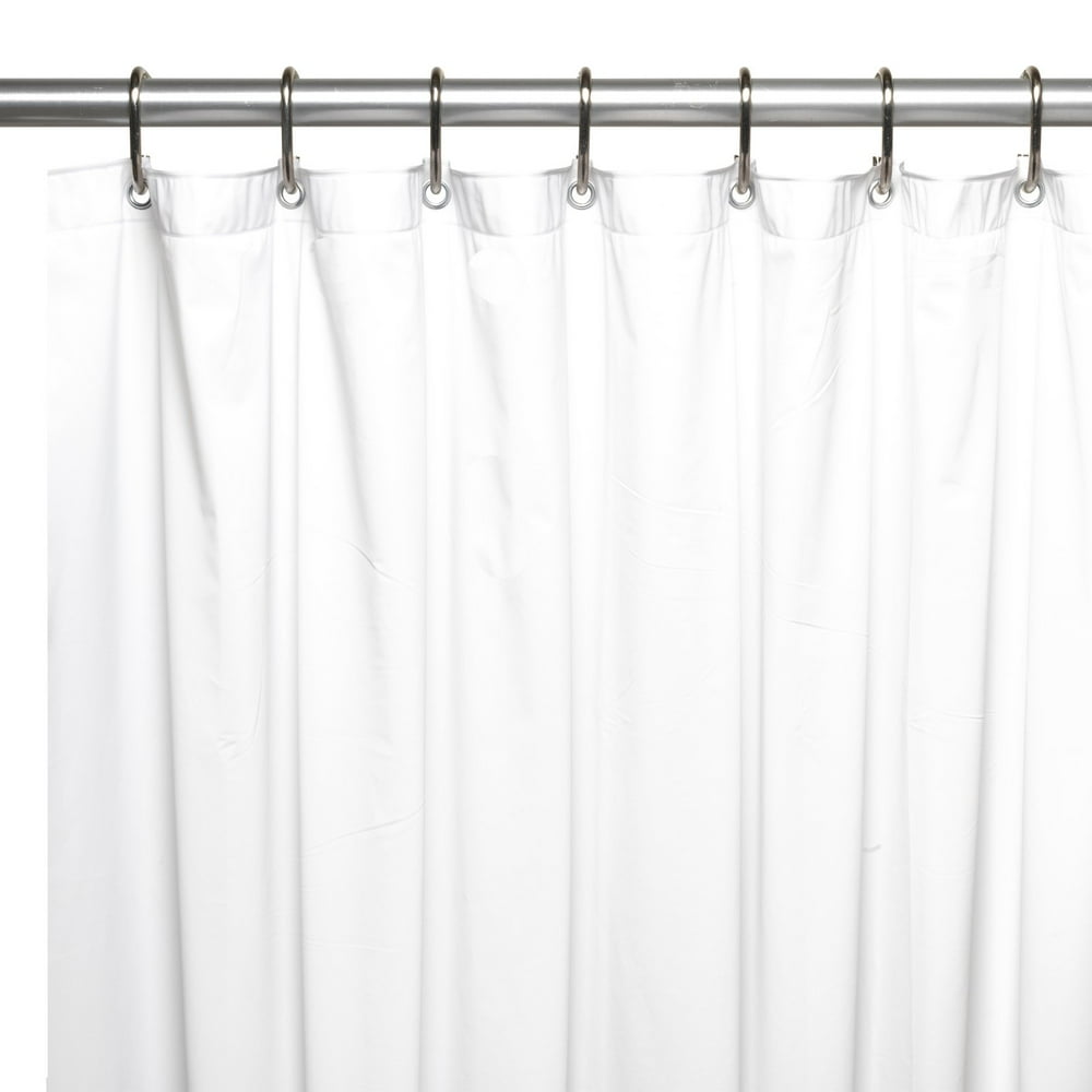 Premium 4 Gauge Vinyl Shower Curtain Liner w/ Weighted and
