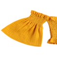 thumbnail image 4 of Girl Off Shoulder Flare Sleeves Tops Ruffle Shorts Bowknot Headband, 4 of 6