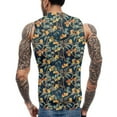 thumbnail image 4 of Men's Sleeveless Hoodie With Tropical Leaf Print Lightweight Casual Summer Tank Top Perfect For Gym And Outdoor Activities, 4 of 4