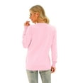 thumbnail image 2 of Aiyino Women's Long Sleeve Knit Cardigan Sweater Basic V Neck Button Down Knitwear Winter Tops s-3xl, 2 of 6