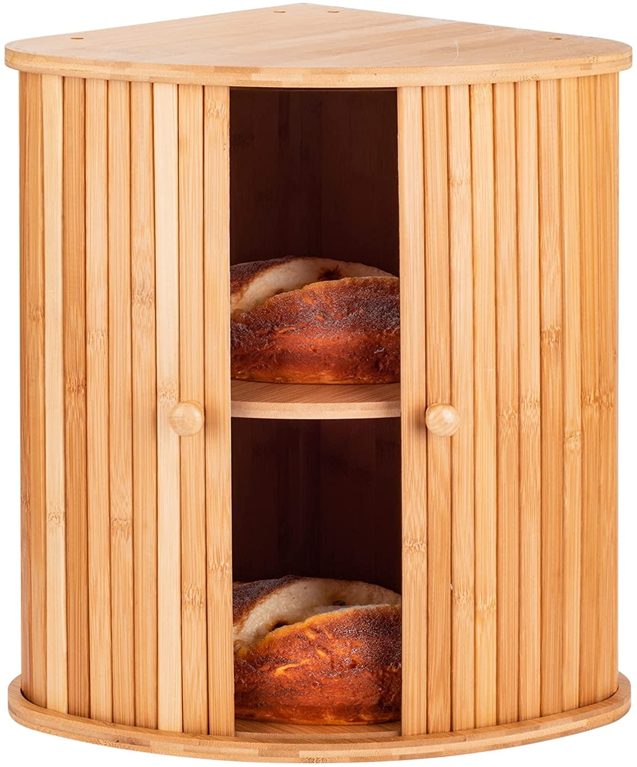 Wood Corner Bread Box Wooden Breadbox Kitchen Storage Primitive Storage Bin  Rustic Bread Box Modern Farmhouse Kitchen Decor Vegetable Potato 
