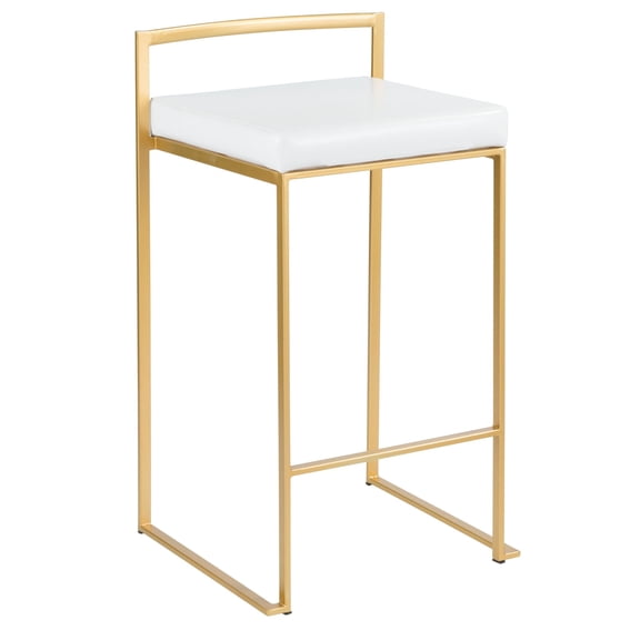Salem Counter Stool Gold with White - Replica