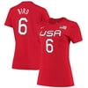 Women's Nike Sue Bird Red USA Basketball Name & Number T-Shirt