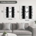 thumbnail image 5 of White Black Wooden Wall Clock Silent Non Ticking, Modern Gradient Vertical Stripes Geometric Square Wall Clocks Battery Operated, Decor Clock for Home Office, Living Room, Kitchen, 12 Inch, 5 of 9