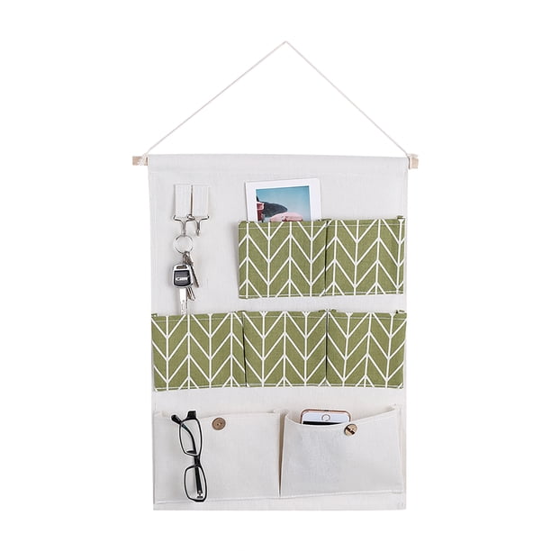 Bolsa de Almacenamiento, Bolsa para Colgar Pared, 7 Bolsillos Duraderos para la Oficina en Casa