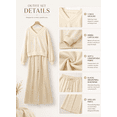 thumbnail image 3 of DOKOTOO Sweatsuits for Women 2 Piece Outfits Oversized Casual V Neck Sweatshirt with Wide Leg Sweatpants Tracksuit Jogger Set, 3 of 11