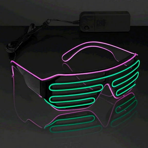 Electro Luminescent Green and Pink Shutter Shades