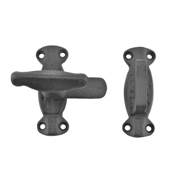 Renovators Supply Door Latch 2" Black Wrought Iron Latch Latch Lock for