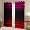 thumbnail image 2 of jejeloiu Retro Stripes Pattern Black Out Curtains,Abstract Geometric Curtains Pack of 2 (42x63 Each),Red Black Pink Line Bedroom Curtains For Kids,Microfiber Bedroom Decor, 2 of 6