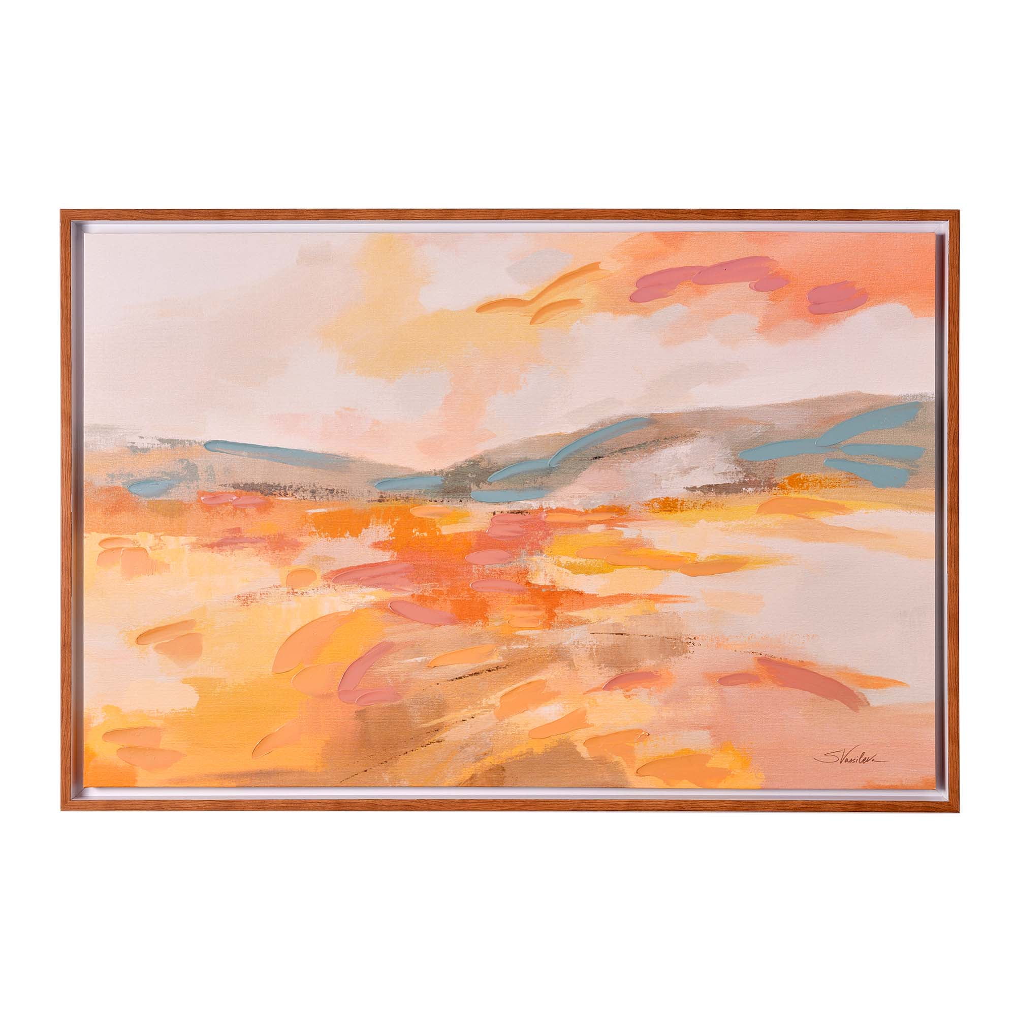Home Decor Collection Honeybloom Meadow Embellished Frame Canvas 35"x23"