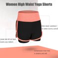 thumbnail image 4 of Pantalones cortos para correr para mujer 2 en 1 Cintura ancha Capa de cobertura Forro de compresión Abanopi Pantalones cortos de mujer, 4 of 7