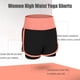 thumbnail image 4 of Pantalones cortos para correr para mujer 2 en 1 Cintura ancha Capa de cobertura Forro de compresión Abanopi Pantalones cortos de mujer, 4 of 7
