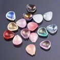 thumbnail image 2 of U8MO 10pcs Foil Crystal Glass Petal 12x10mm Loose Pendant Beads for Jewellery Making-Light Gold, 2 of 8