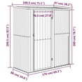 thumbnail image 6 of vidaXL Garden Shed Anthracite Galvanized steel, plastic Large Durable, 6 of 6