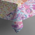 thumbnail image 3 of Pioneer Flower Floral Print Pattern Rectangle Tablecloth 60"x84",Waterproof Polyester Rectangle Table Cloth, Wipeable Spillproof Polyester Tablecloth for Dining, Camping, Indoor and Outdoor, 3 of 5