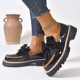 thumbnail image 2 of DXOUPM Chaussures pour Femmes à Bout Rond à Plateforme Mocassins Décontractés Dames Voyage Vacances Sortie, 2 of 3