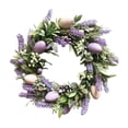 thumbnail image 3 of Abbracc Round Easter Wreath with Pastel Eggs Front Door Spring Pendant Artificial Flower E, 3 of 9