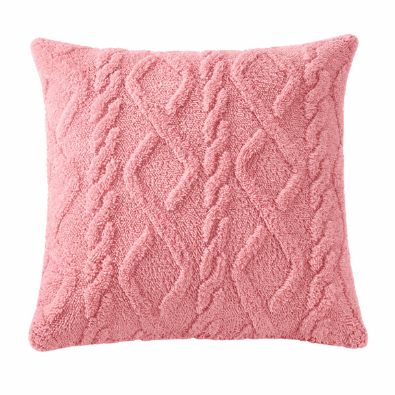 FURVENA 2026 New Decorative Throw Pillow for Couch 18X18 Inches Boho Bed and Sofa Accent Pillows,Indoor Decor Pillows for Living Room Bedroom,Pack of 1,Pink