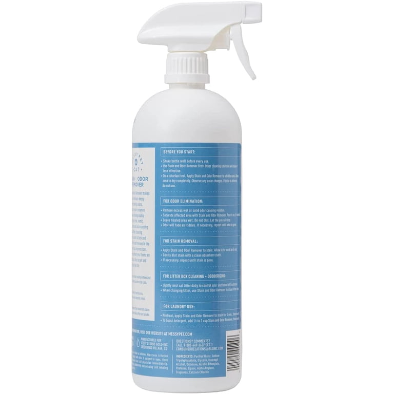 Messy Pet Cat Stain & Odor Remover, 3-Pack (27 oz each) photo 3